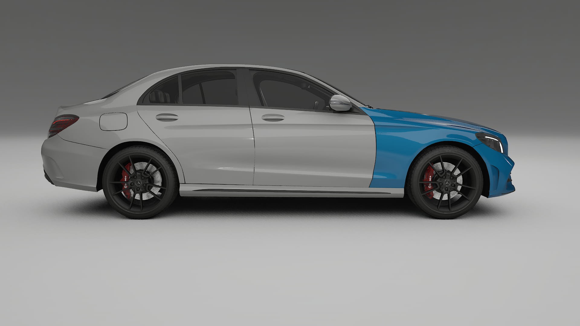 Lackskyddsfilm Mercedes C-Class W205 AMG sedan | CrystalGuard Transparent TPU PPF Frontskyddssats