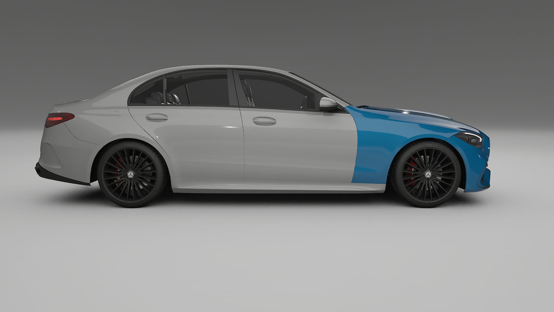 Lackskyddsfilm Mercedes C-Class W206 | CrystalGuard Transparent TPU PPF Frontskyddssats