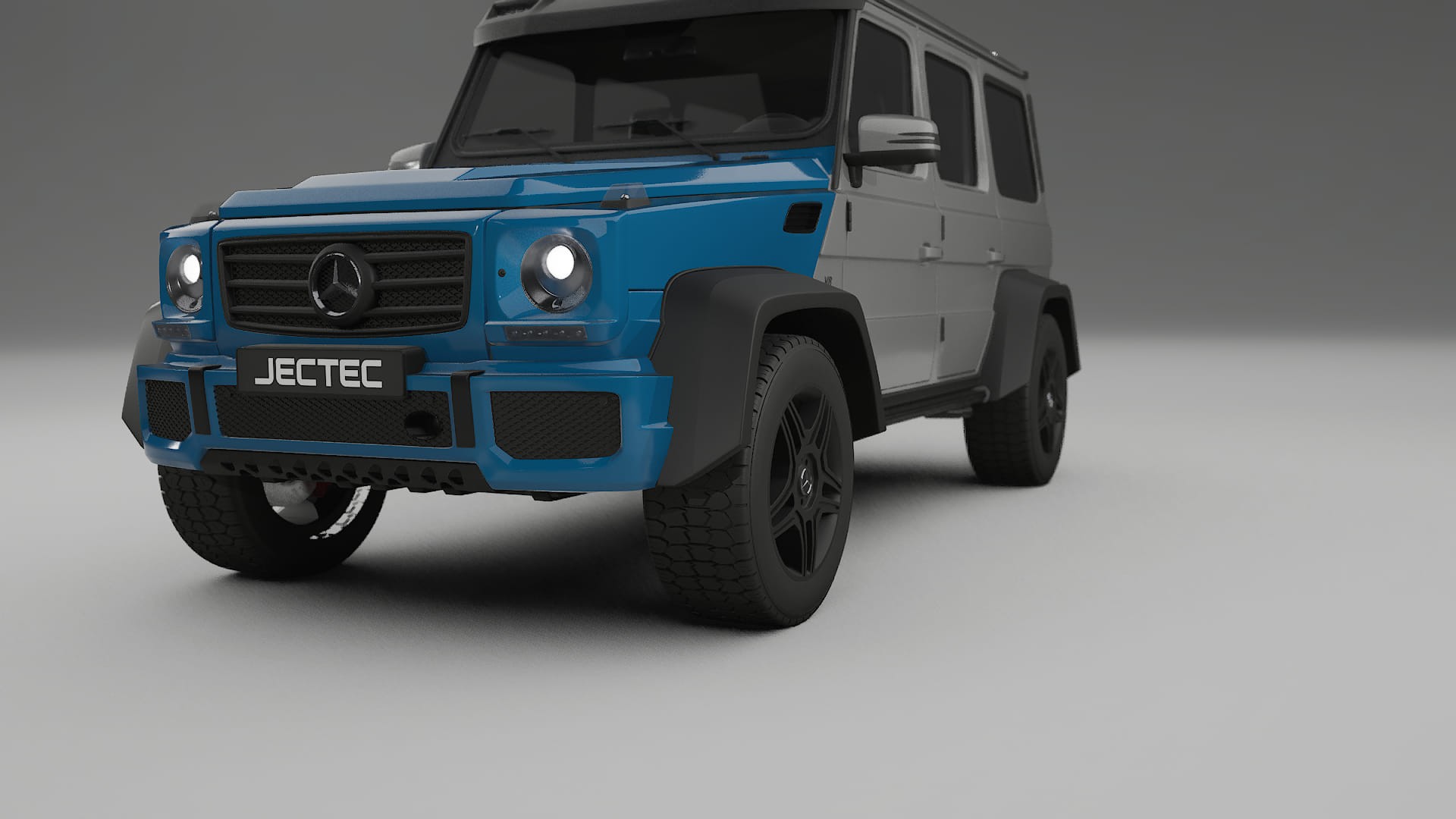 Lackskyddsfilm Mercedes G-class 4x4 W463 | CrystalGuard Transparent TPU PPF Frontskyddssats