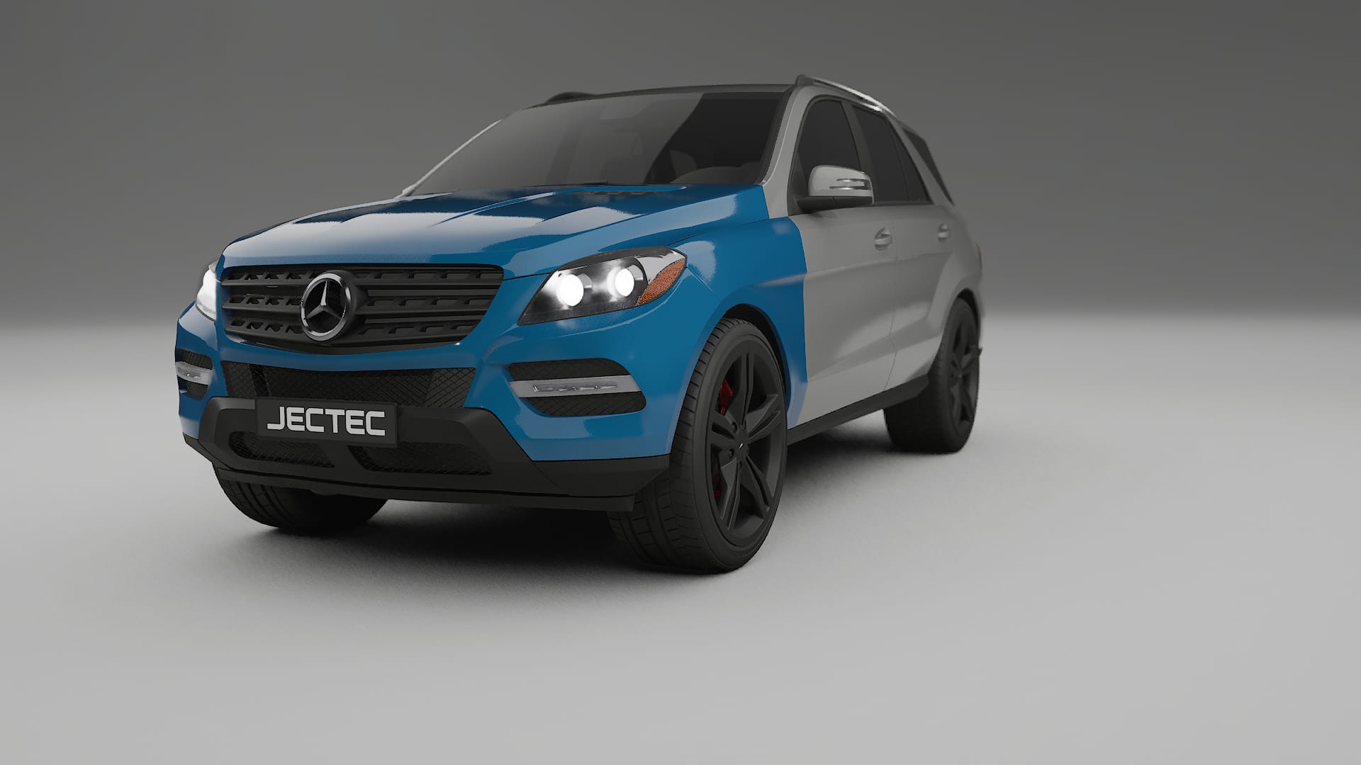 Lackskyddsfilm Mercedes M-class W166 | CrystalGuard Transparent TPU PPF Frontskyddssats