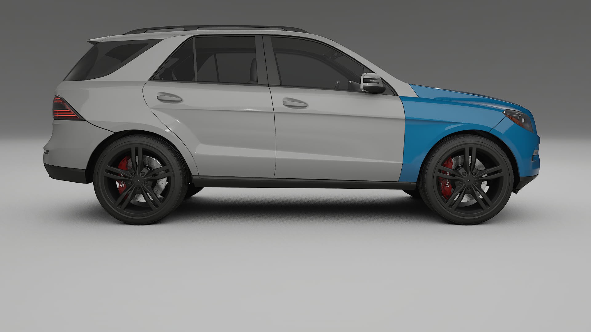 Lackskyddsfilm Mercedes M-class W166 | CrystalGuard Transparent TPU PPF Frontskyddssats