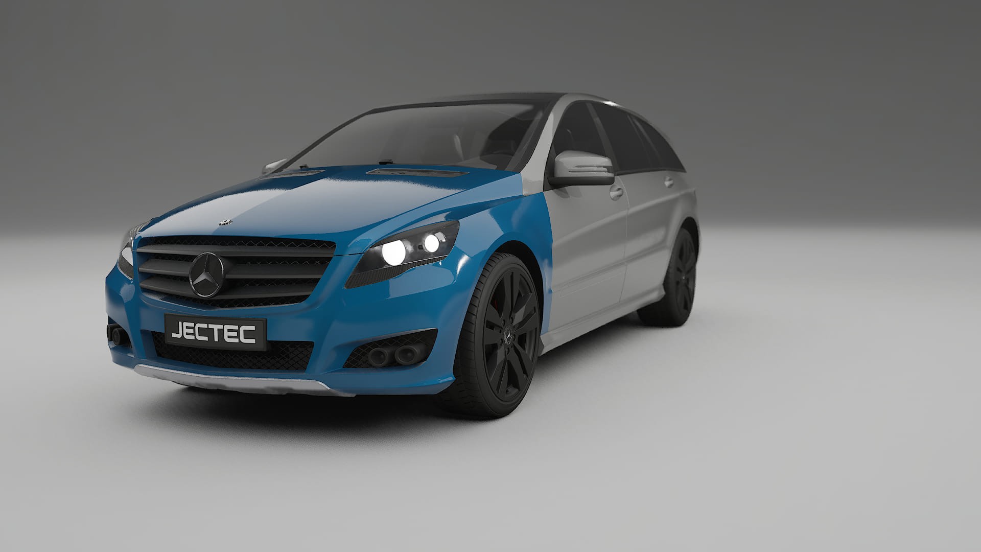 Lackskyddsfilm Mercedes R-class W251 facelift LCI | CrystalGuard Transparent TPU PPF Frontskyddssats