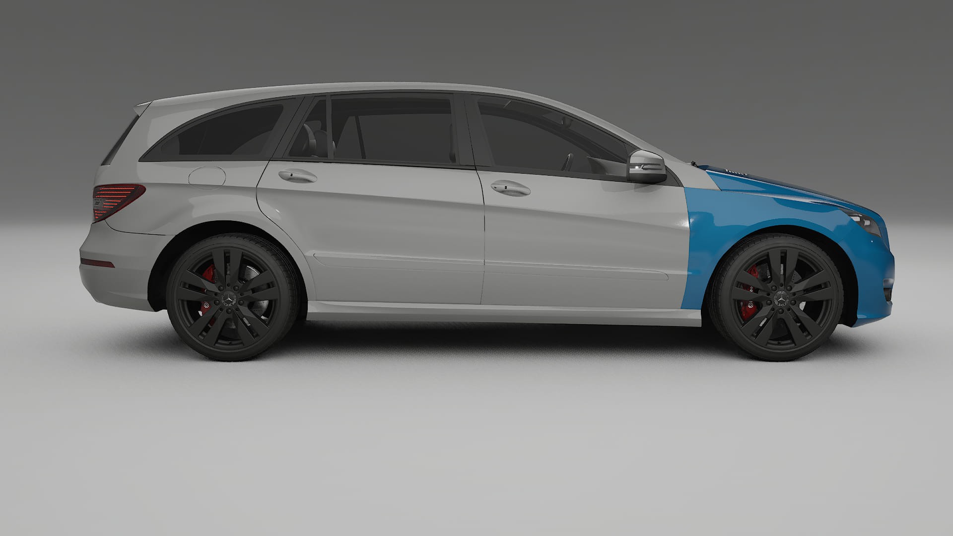 Lackskyddsfilm Mercedes R-class W251 facelift LCI | CrystalGuard Transparent TPU PPF Frontskyddssats