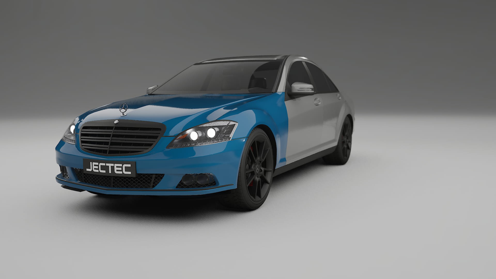 Lackskyddsfilm Mercedes S-class W221 facelift LCI | CrystalGuard Transparent TPU PPF Frontskyddssats