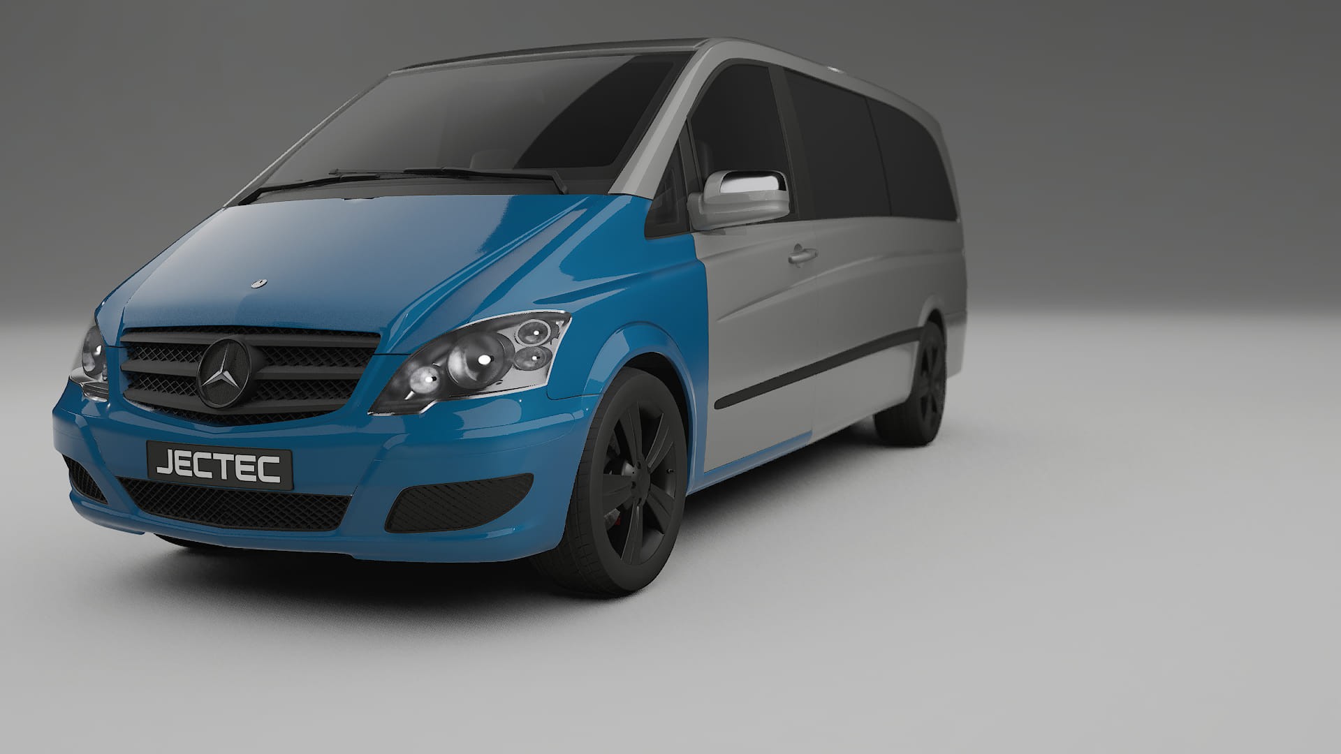 Lackskyddsfilm Mercedes Viano Extralong W439 Facelift LCI | CrystalGuard Transparent TPU PPF Frontskyddssats