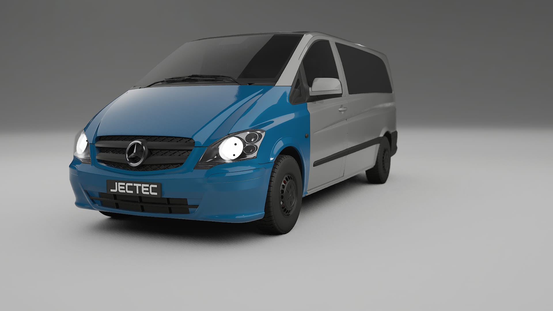 Lackskyddsfilm Mercedes Vito Short W639 facelift LCI | CrystalGuard Transparent TPU PPF Frontskyddssats